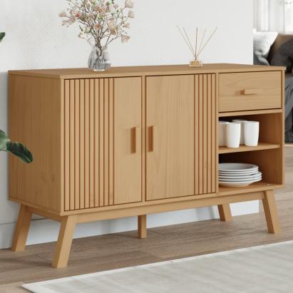 Dulap "OLDEN", maro, 114x43x73,5 cm, lemn masiv pin GartenMobel Dekor