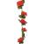 Ghirlande de flori artificiale, 6 buc., roșu, 240 cm GartenMobel Dekor