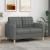 Canapea cu 2 locuri, gri închis, 120 cm, material textil GartenMobel Dekor