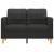 Canapea cu 2 locuri, negru, 120 cm, material textil GartenMobel Dekor