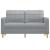 Canapea cu 2 locuri, gri deschis, 140 cm, material textil GartenMobel Dekor