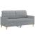 Canapea cu 2 locuri, gri deschis, 140 cm, material textil GartenMobel Dekor