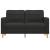 Canapea cu 2 locuri, negru, 140 cm, material textil GartenMobel Dekor