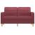 Canapea cu 2 locuri, roșu vin, 140 cm, material textil GartenMobel Dekor