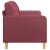 Canapea cu 2 locuri, roșu vin, 140 cm, material textil GartenMobel Dekor