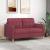 Canapea cu 2 locuri, roșu vin, 140 cm, material textil GartenMobel Dekor