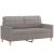 Canapea cu 2 locuri, gri taupe, 140 cm, material textil GartenMobel Dekor