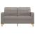 Canapea cu 2 locuri, gri taupe, 140 cm, material textil GartenMobel Dekor