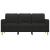 Canapea cu 3 locuri, negru, 180 cm, material textil GartenMobel Dekor