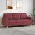 Canapea cu 3 locuri, roșu vin, 180 cm, material textil GartenMobel Dekor