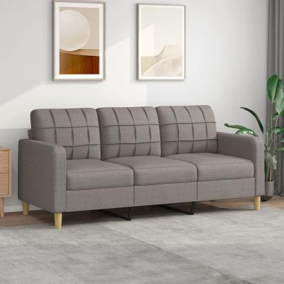 Canapea cu 3 locuri, taupe, 180 cm, material textil GartenMobel Dekor
