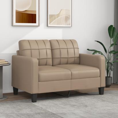 Canapea cu 2 locuri, cappuccino, 120 cm, piele ecologică GartenMobel Dekor