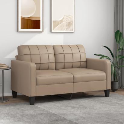 Canapea cu 2 locuri, cappuccino, 140 cm, piele ecologică GartenMobel Dekor