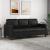 Canapea cu 3 locuri, negru, 180 cm, piele ecologică GartenMobel Dekor
