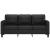 Canapea cu 3 locuri, negru, 180 cm, piele ecologică GartenMobel Dekor