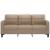 Canapea cu 3 locuri, cappuccino, 180 cm, piele ecologică GartenMobel Dekor
