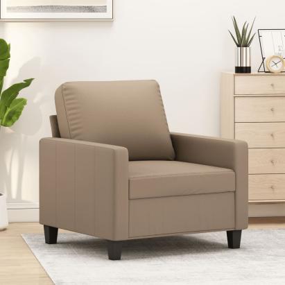 Canapea de o persoană, cappuccino, 60 cm, piele ecologică GartenMobel Dekor
