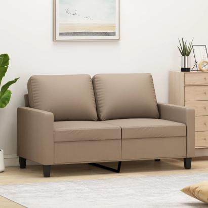 Canapea cu 2 locuri, cappuccino, 120 cm, piele ecologică GartenMobel Dekor