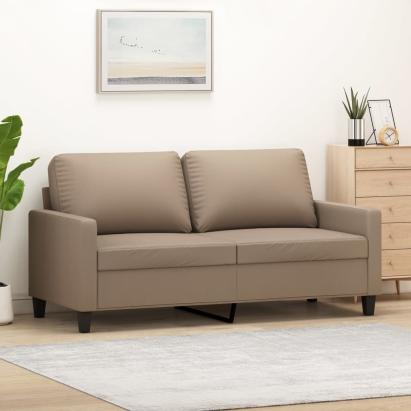 Canapea cu 2 locuri, cappuccino, 140 cm, piele ecologică GartenMobel Dekor