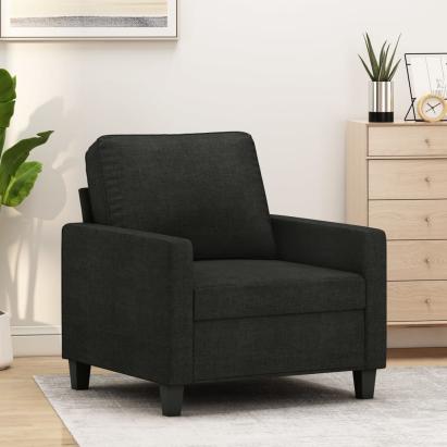 Fotoliu canapea, negru, 60 cm, material textil GartenMobel Dekor