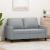 Canapea cu 2 locuri, gri deschis, 120 cm, material textil GartenMobel Dekor