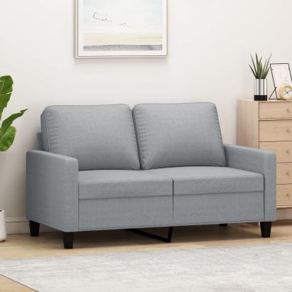 Canapea cu 2 locuri, gri deschis, 120 cm, material textil GartenMobel Dekor