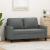 Canapea cu 2 locuri, gri închis, 120 cm, material textil GartenMobel Dekor