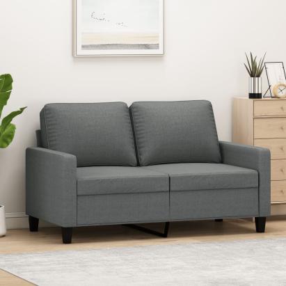 Canapea cu 2 locuri, gri închis, 120 cm, material textil GartenMobel Dekor