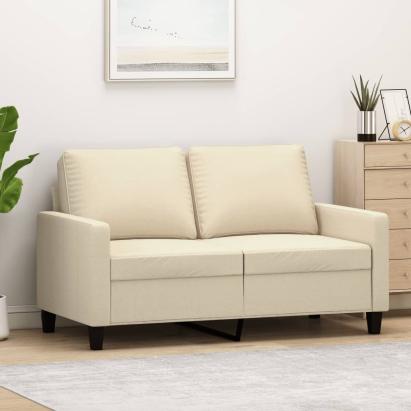 Canapea cu 2 locuri, crem, 120 cm, material textil GartenMobel Dekor