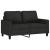 Canapea cu 2 locuri, negru, 120 cm, material textil GartenMobel Dekor