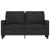 Canapea cu 2 locuri, negru, 120 cm, material textil GartenMobel Dekor