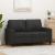 Canapea cu 2 locuri, negru, 120 cm, material textil GartenMobel Dekor