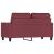 Canapea cu 2 locuri, roșu vin, 120 cm, material textil GartenMobel Dekor