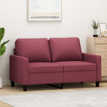 Canapea cu 2 locuri, roșu vin, 120 cm, material textil GartenMobel Dekor