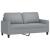 Canapea cu 2 locuri, gri deschis, 140 cm, material textil GartenMobel Dekor