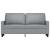 Canapea cu 2 locuri, gri deschis, 140 cm, material textil GartenMobel Dekor