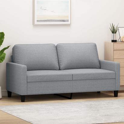 Canapea cu 2 locuri, gri deschis, 140 cm, material textil GartenMobel Dekor