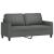 Canapea cu 2 locuri, gri închis, 140 cm, material textil GartenMobel Dekor