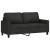 Canapea cu 2 locuri, negru, 140 cm, material textil GartenMobel Dekor