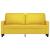 Canapea cu 2 locuri, galben deschis, 140 cm, material textil GartenMobel Dekor