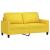 Canapea cu 2 locuri, galben deschis, 140 cm, material textil GartenMobel Dekor