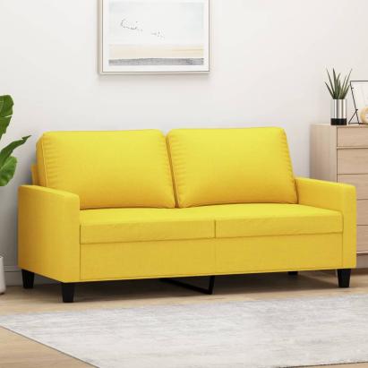 Canapea cu 2 locuri, galben deschis, 140 cm, material textil GartenMobel Dekor