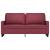 Canapea cu 2 locuri, roșu vin, 140 cm, material textil GartenMobel Dekor