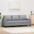 Canapea cu 3 locuri, gri deschis, material 180CM textil GartenMobel Dekor