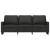 Canapea cu 3 locuri, negru, 180 cm, material textil GartenMobel Dekor