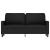 Canapea cu 2 locuri, negru, 140 cm, catifea GartenMobel Dekor