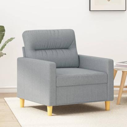 Fotoliu canapea, gri deschis, 60 cm, material textil GartenMobel Dekor