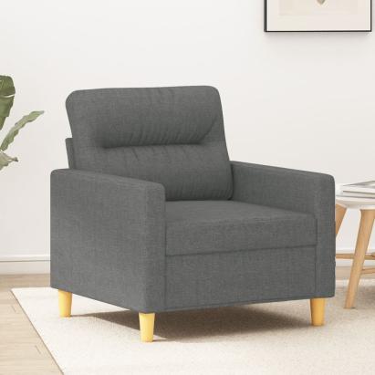 Fotoliu canapea, gri închis, 60 cm, material textil GartenMobel Dekor