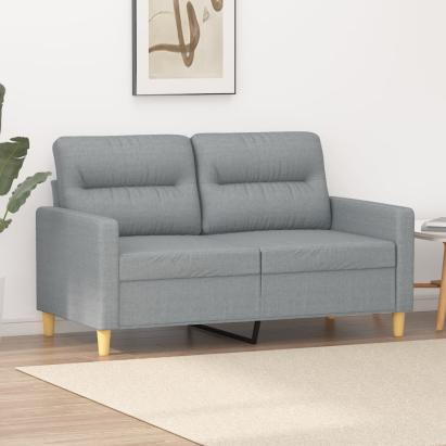 Canapea cu 2 locuri, gri deschis, 120 cm, material textil GartenMobel Dekor
