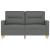 Canapea cu 2 locuri, gri închis, 120 cm, material textil GartenMobel Dekor